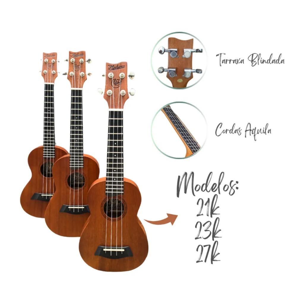 Ukulele Tenor 27k Mahina Acústico Profissional Em Sapele