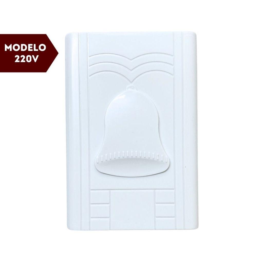 Campainha 220v Ding Dong Com Fio Cor Branca Campainha Residencial Toca Ding Dong