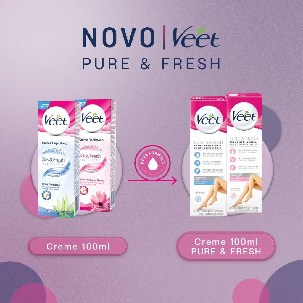Creme Depilatório Veet Pure Fresh Pele Sensível 100ml
