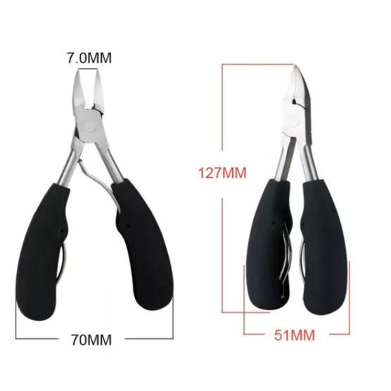 Alicate Mola Dupla De Cortar Unha Curvado Profissional Aço Inox Manicure Pedicure Podologia De Unha