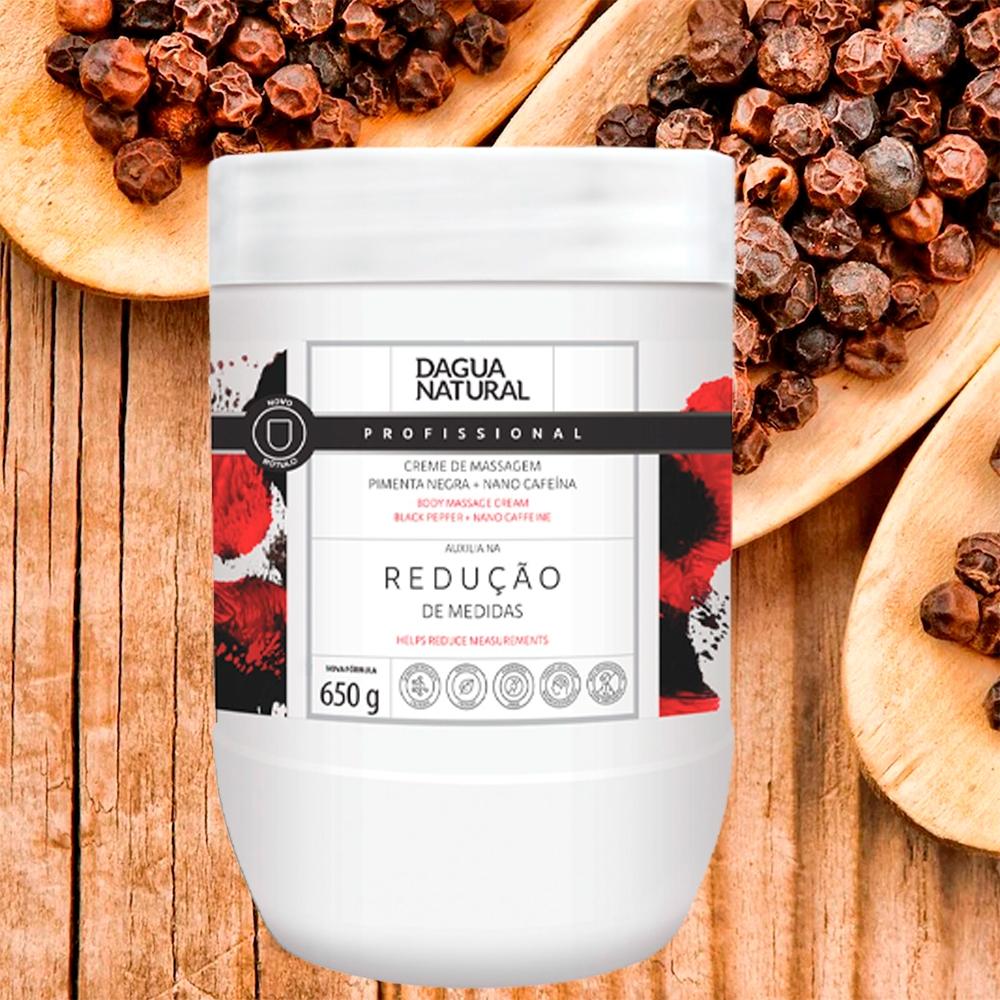 Creme De Massagem Dagua Natural Pimenta Negra 650g Redução De Medidas E Celulite