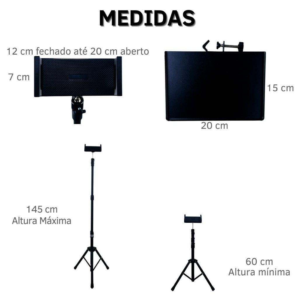 Kit Suporte Tripé Para Tablet Oscar Stands Os611 + Bandeja