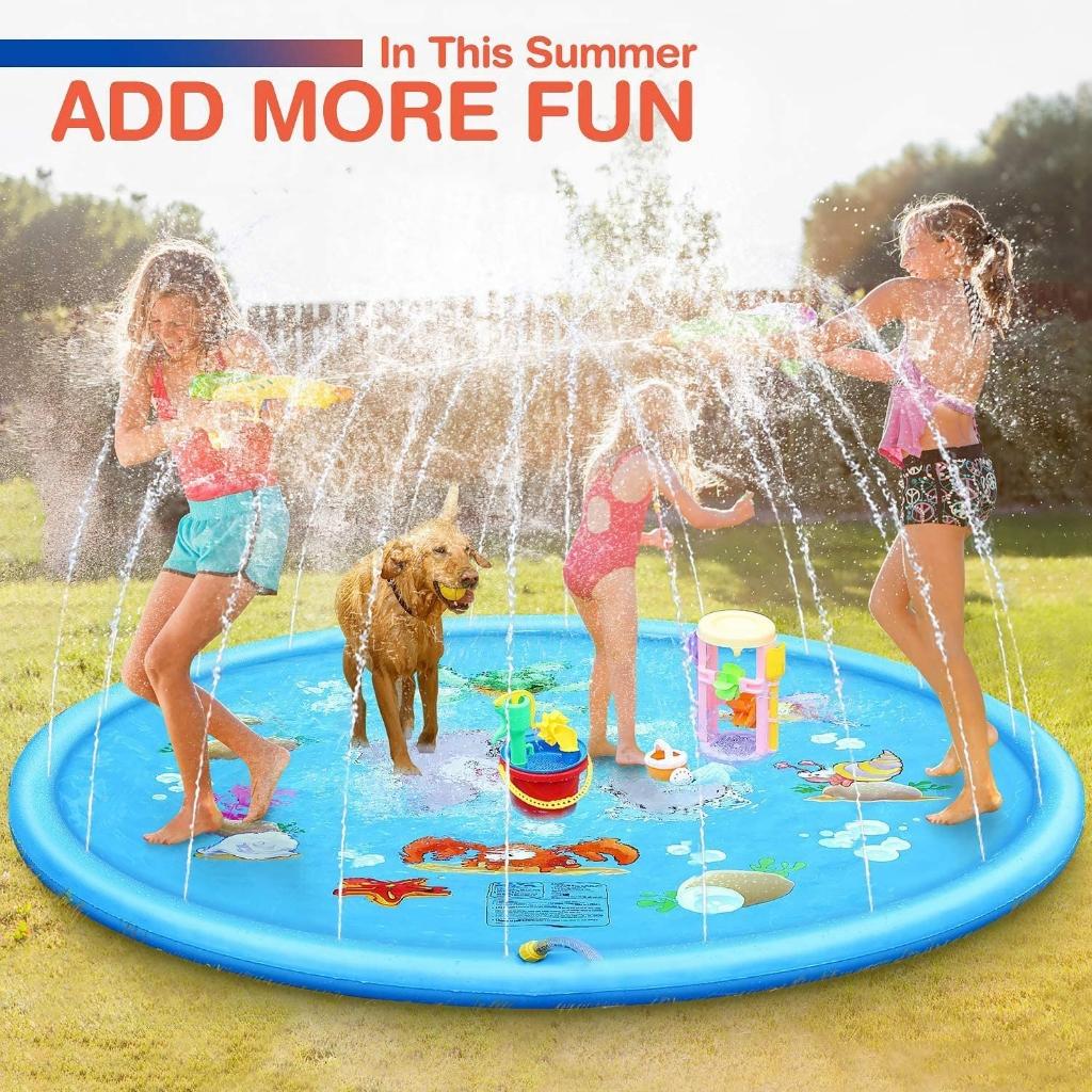 Brastoy Splash Pad Sprinkler Esteira 170cm Piscina Inflável Infantil