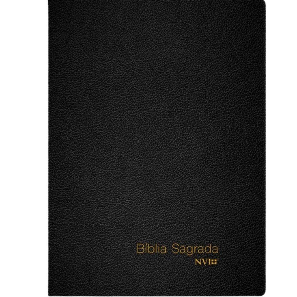 Bíblia Sagrada Slim Compacta Nvi Capa Luxo Preta