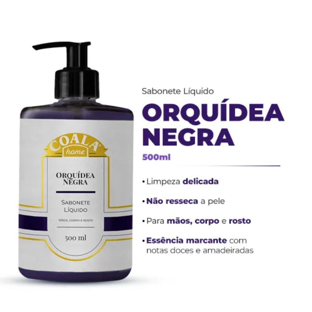 Kit C/2 Sabonete Líquido Coala Orquídea Negra + Chá Branco 500ml