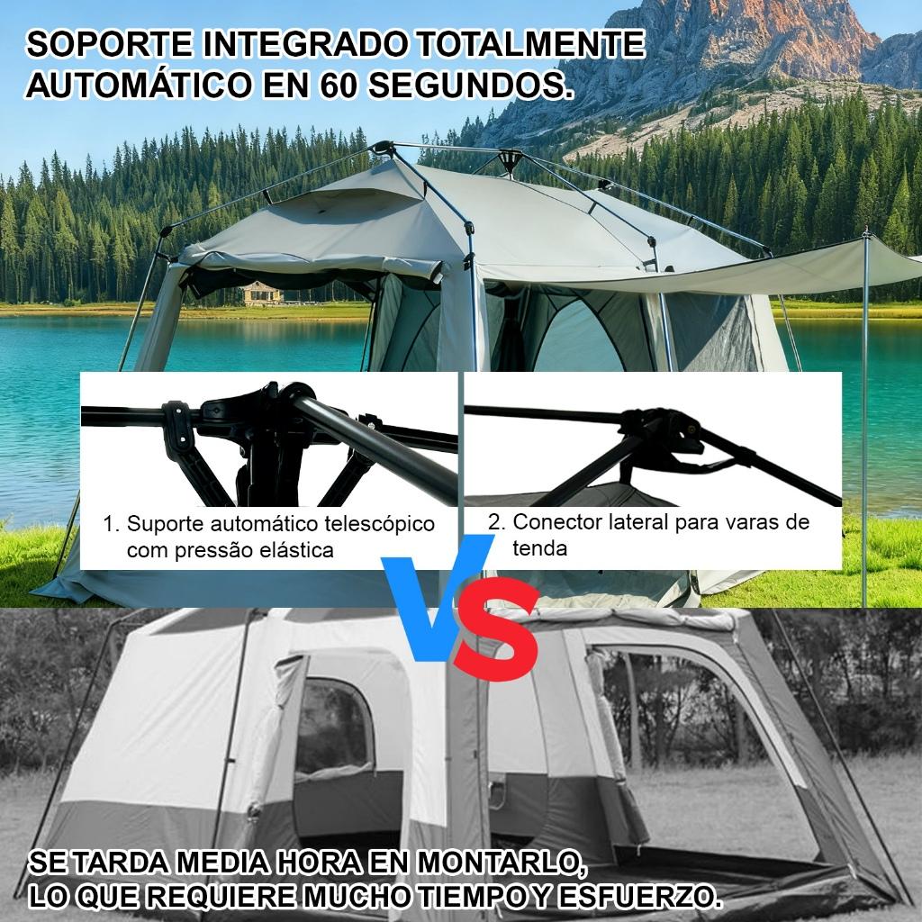 Joyfox Barraca Camping Acampamento 8-12 Pessoas Montagem Automática Da Tenda 380 260 200cm