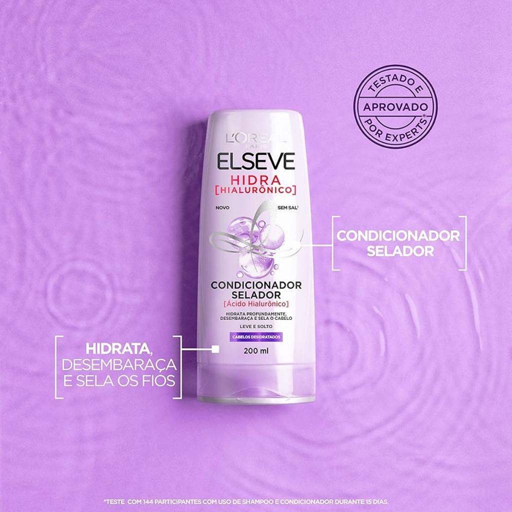 Kit Shampoo + Condicionador + Máscara Hidra Hialurônico Elseve