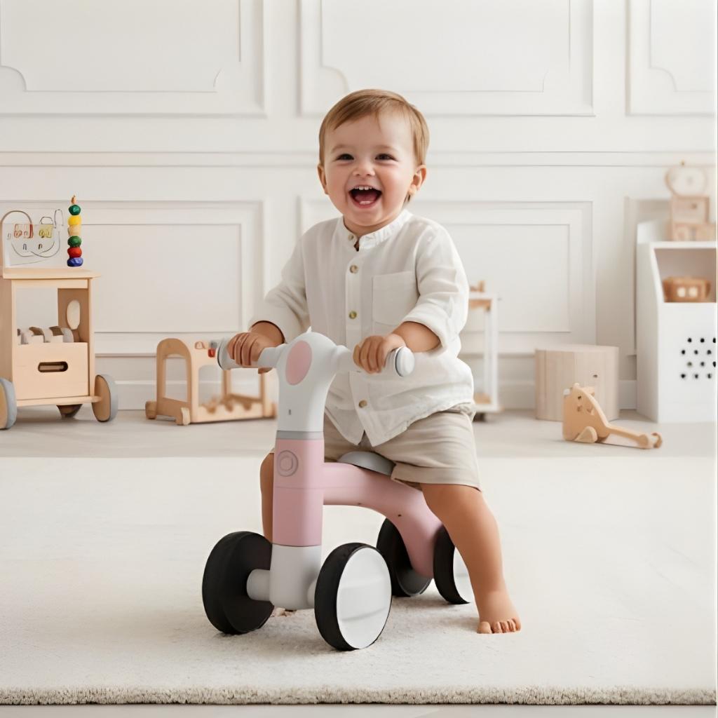 Andador Bebê Infantil Bicicleta De Equilibro Sem Pedal Com Som E Luz Até 24kg