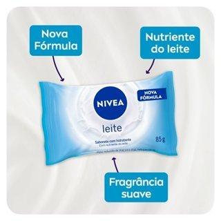 Kit Nivea Sabonete Em Barra Hidratante Leite 85g - 6 Unidades