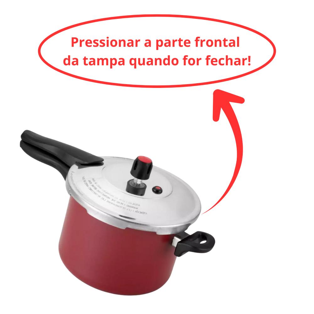 Panela De Pressão Alegrete Fast Cozimento Rápido Fechamento Externo Teflon Anti-aderente Diversas Cores