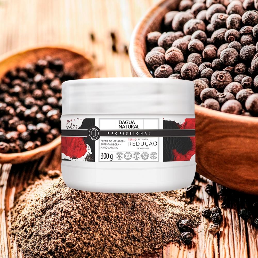 Creme Massagem Dagua Natural Pimenta Negra 300g Redução De Medidas E Celulite