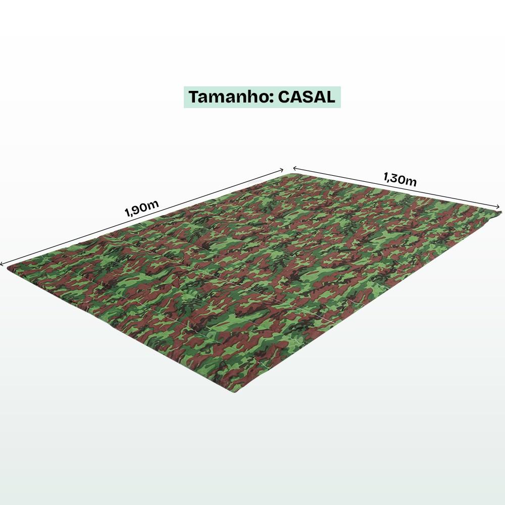 Kit 3 Colchonetes Acampamento Camping Casal Pesca Retiro Ginástica Camuflado 190x130cm - Emcompre