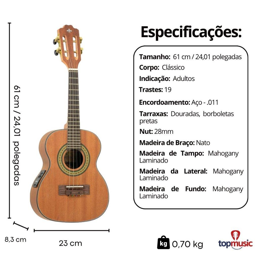 Cavaquinho Elétrico Strinberg Cs25e 4 Cordas Aço + Capa