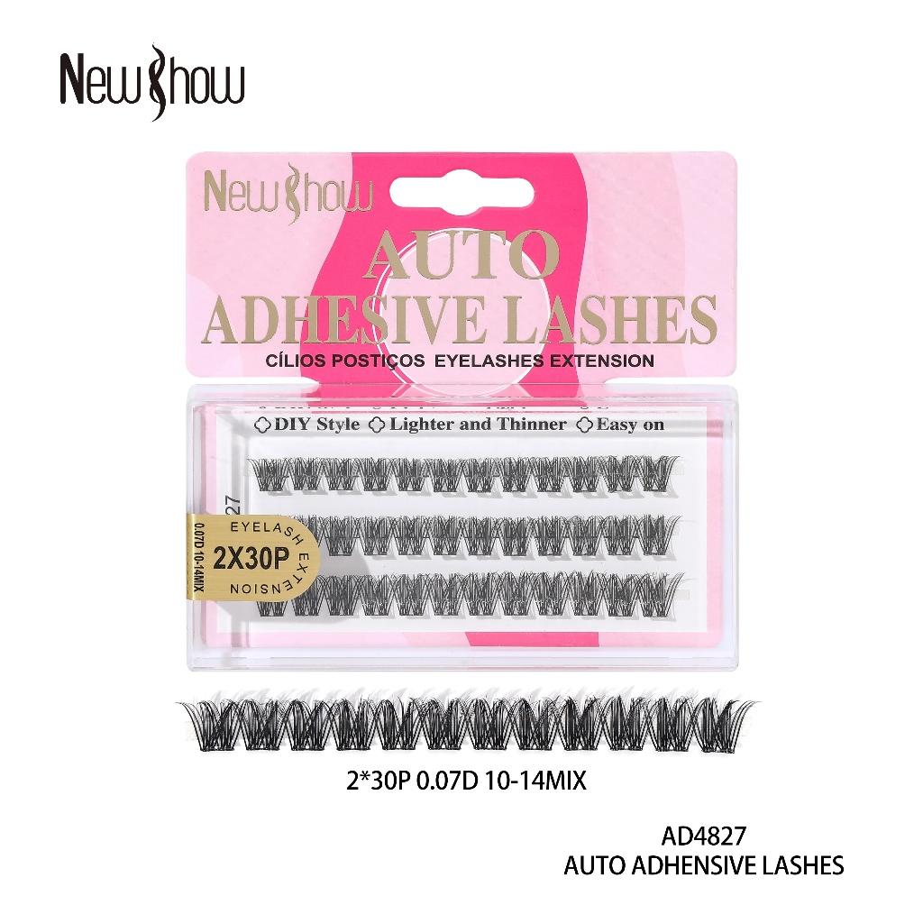New Show Cílios Autu Adhesive Lashes Tufos Sem Nó Extensão De Cilios Alongamento/pacote Múltiplo