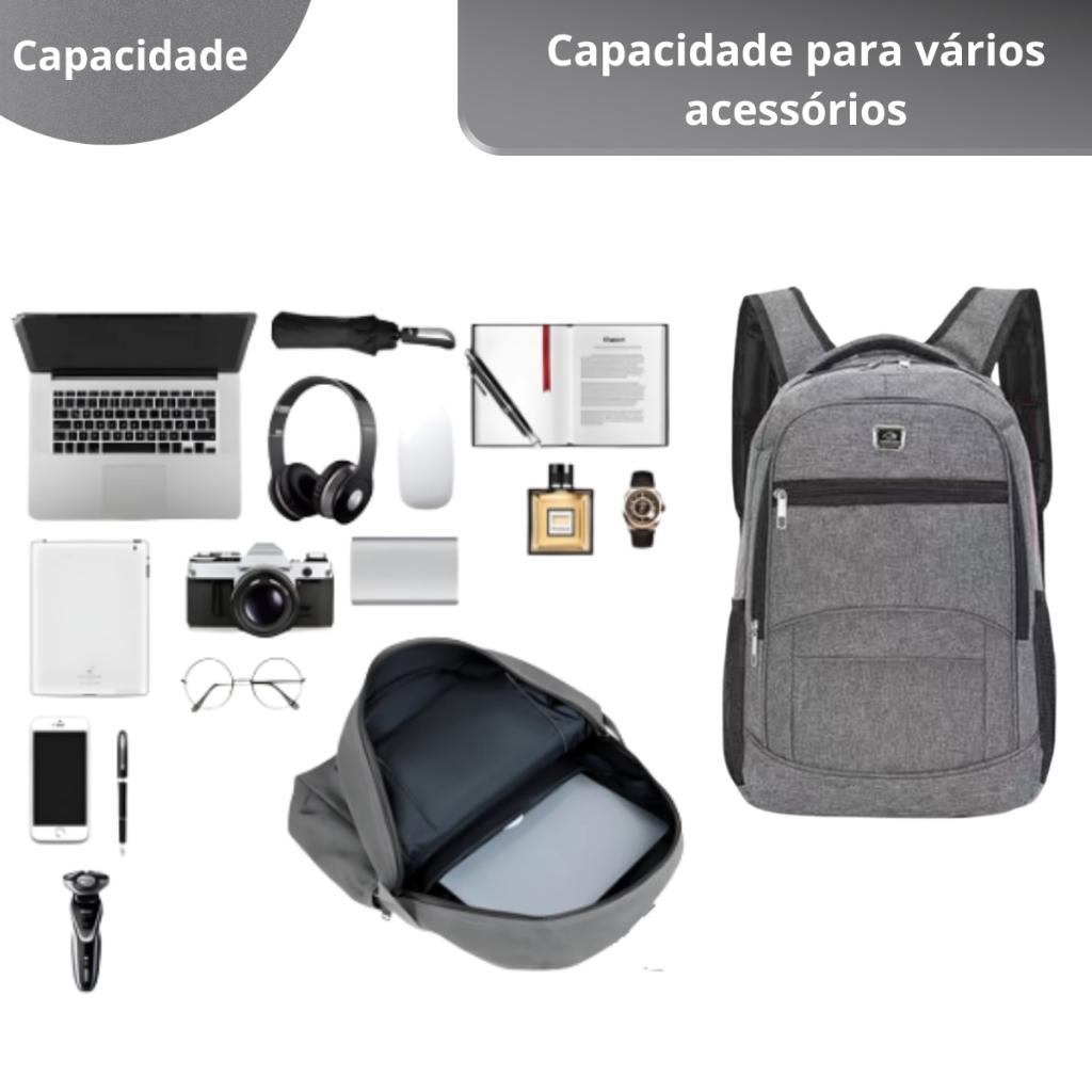Mochila Masculina Resistente Impermeável Material Premium Executivo Trabalho Escola Faculdade