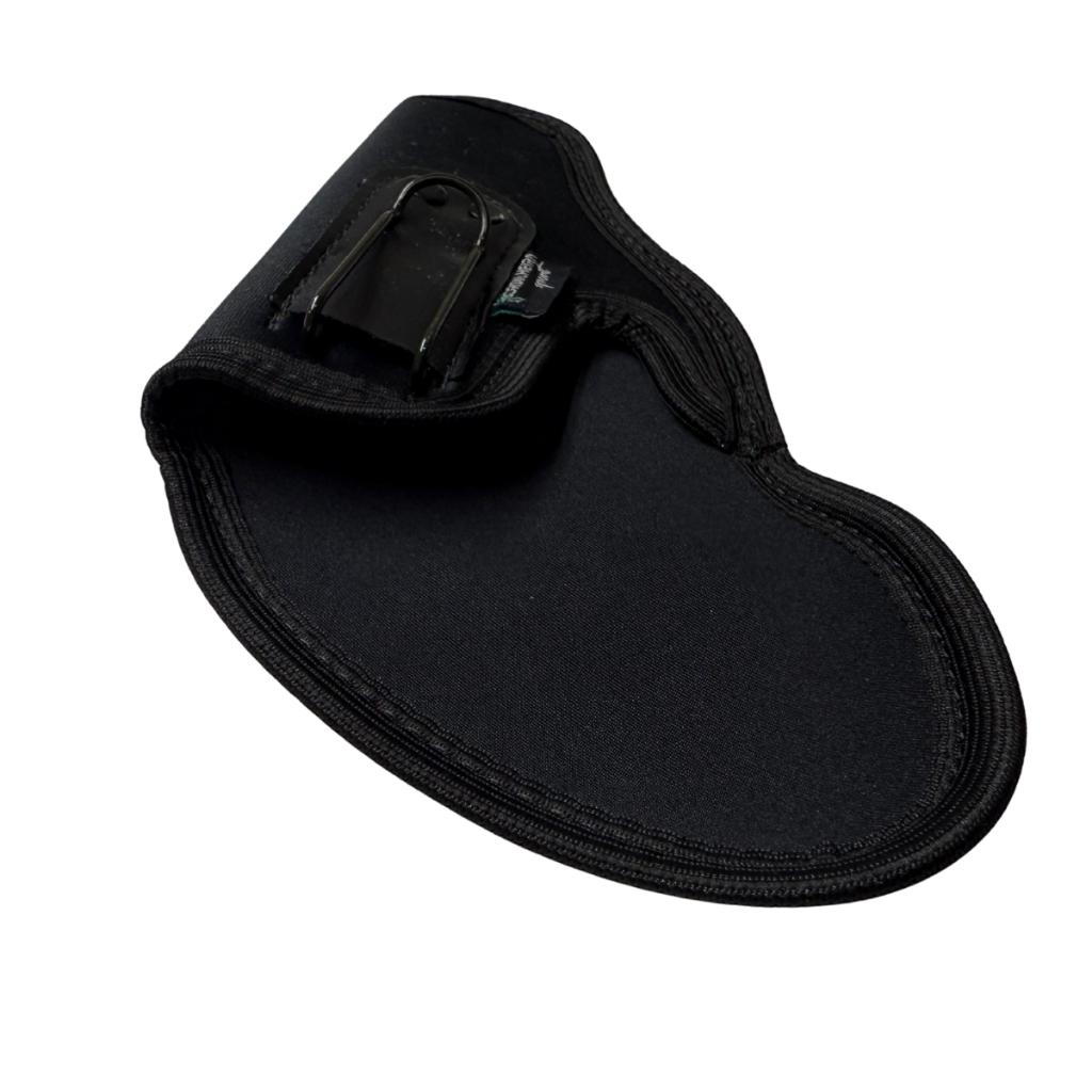 Coldre Revólver Neoprene 3 Polegadas (6 Tiros) Com Aba E Gancho Destro Preto