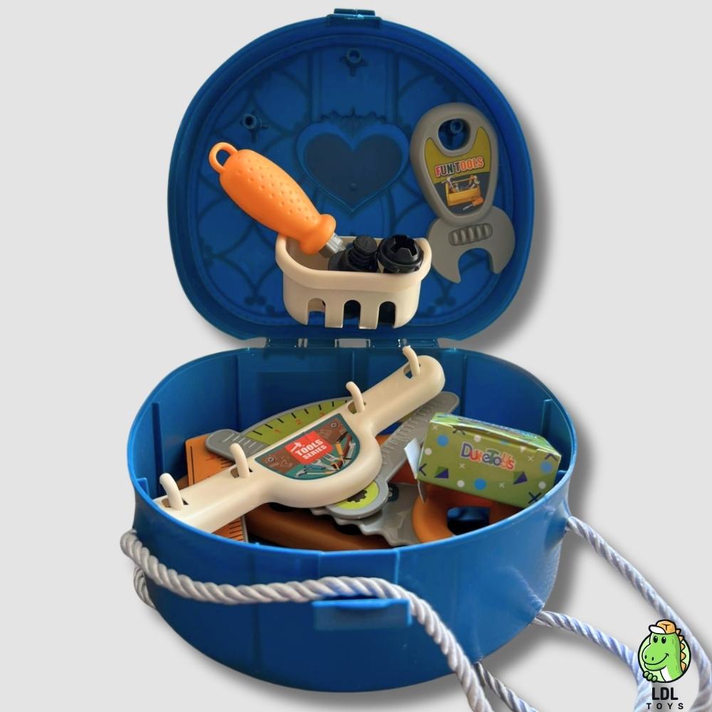 Kit Ferramentas De Brinquedo Infantil 23 Peças Maleta Construtor Didático Faz De Conta Menino