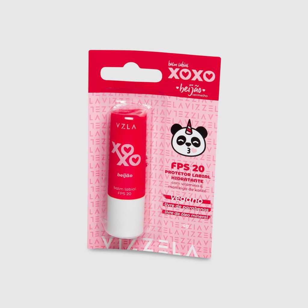 Balm Labial Xoxo Hidratante Raios Uv FPS 20 Efeito Suave Vegano Original Vizzela