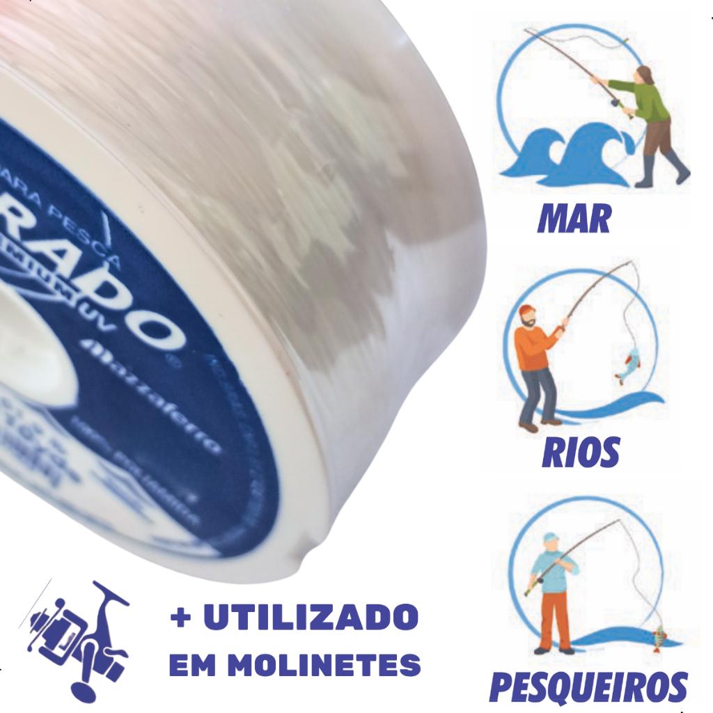 Linha Pesca Dourado Premium Uv Monofilamento 100m Qualidade Mazzaferro Original Alta Resistência - Caixa Fechada