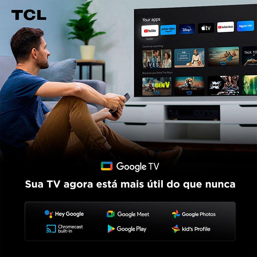 Smart TV 55 Tcl 55p7k 4K Qled 60hz Hdr10+ Dolby Atmos Dolby Vision Sistema Operacional Google TV