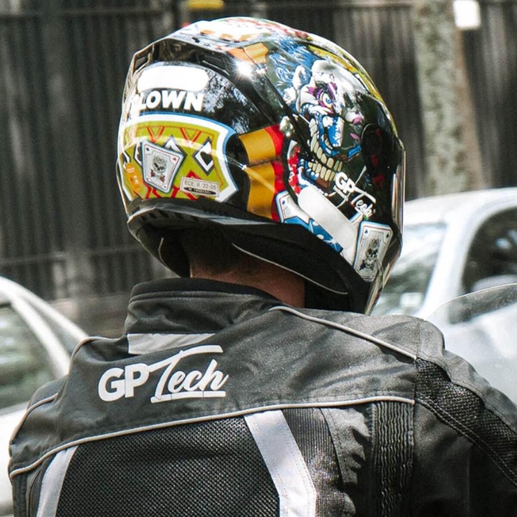 Capacete Motociclista Gp Tech ULTRA Clown Sv + Viseira Interna Fumê E Narigueira