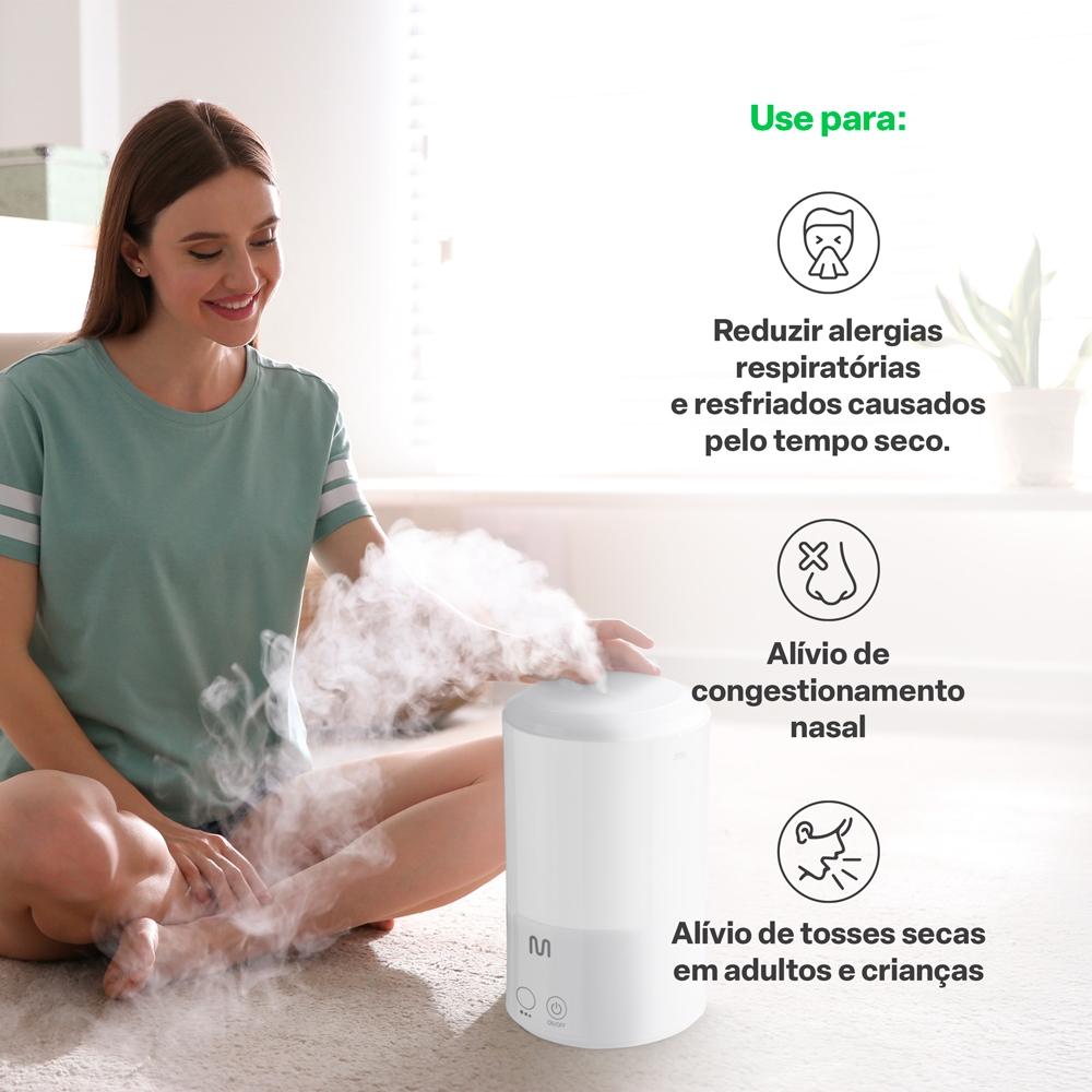 Umidificador De Ar Portatil Silencioso Pure Air - Hc143