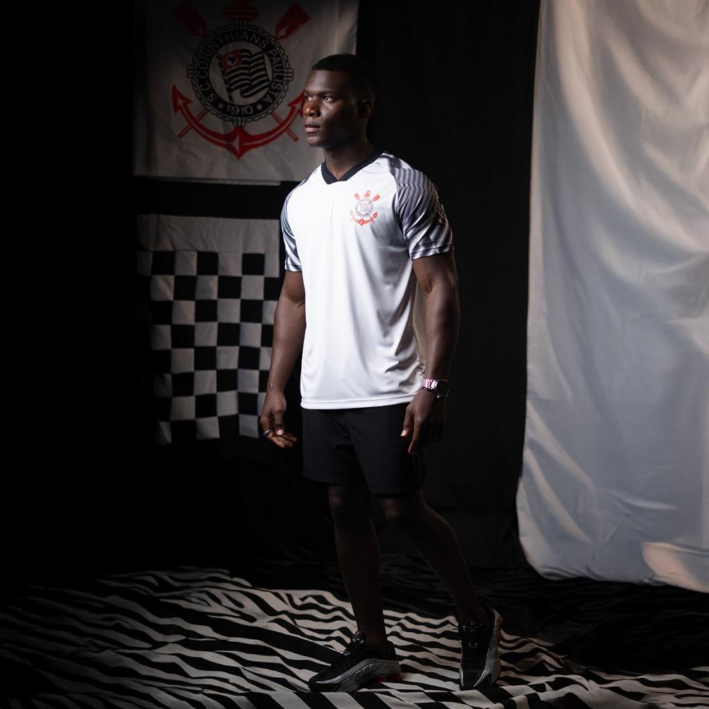 Camisa Corinthians Sccp Lines Branca Masculina Oficial