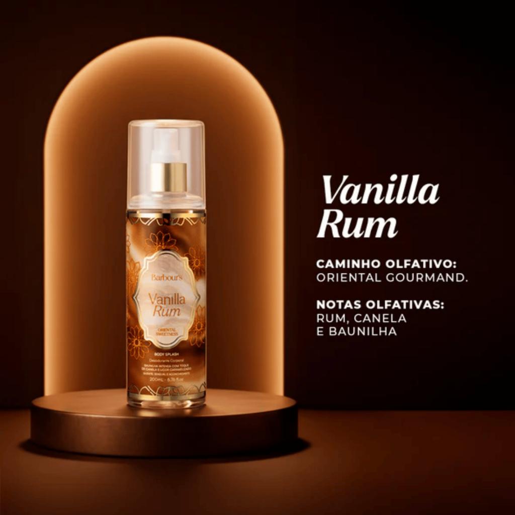 Body Splash Vanilla Rum Barbour S 200ml Desodorante Colônia Oriental Sweetness Árabes