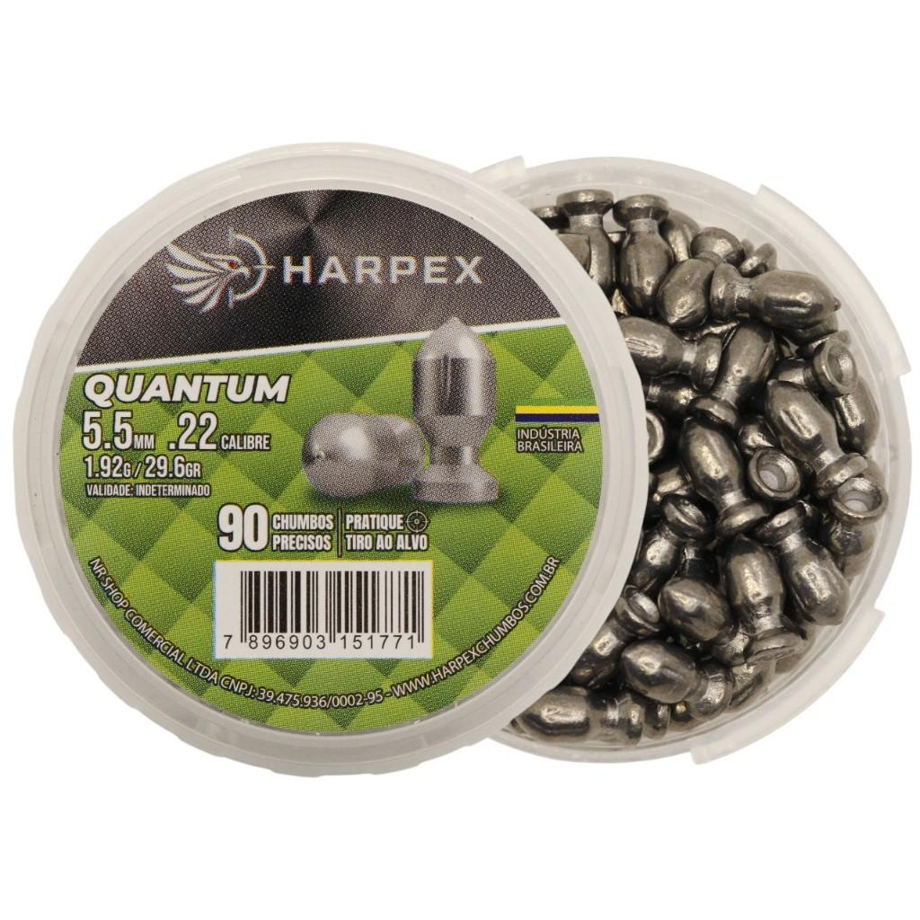 Chumbinho Harpex Quantum Alto Impacto E Perfuração 5.5mm (.22) - 90un