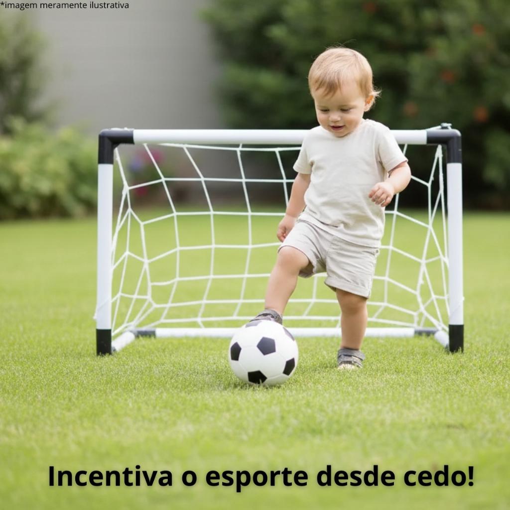 Kit Futebol Golzinho Mini Trave Rede E Bola Brinquedo Esportivo