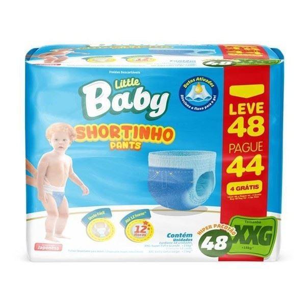 Fralda Infantil Little Baby Shortinho Hiper Xxg Com 48 Unidades
