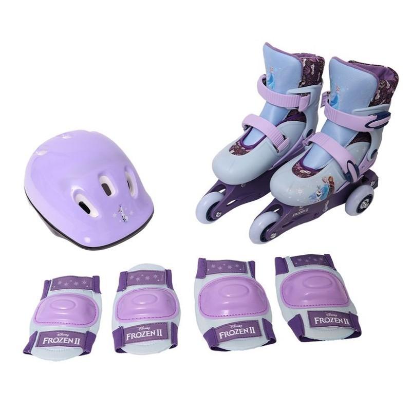 Patins Frozen 3 Rodas Ajustável 29 Ao 32 C/Acessórios - Fun