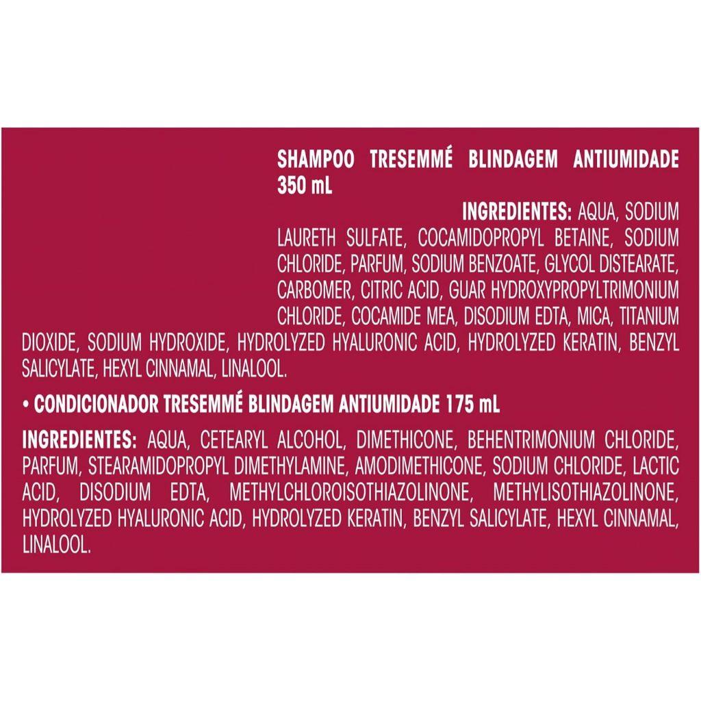 Kit Shampoo 350ml + Condicionador 175ml Tresemmé Blindagem Antifrizz