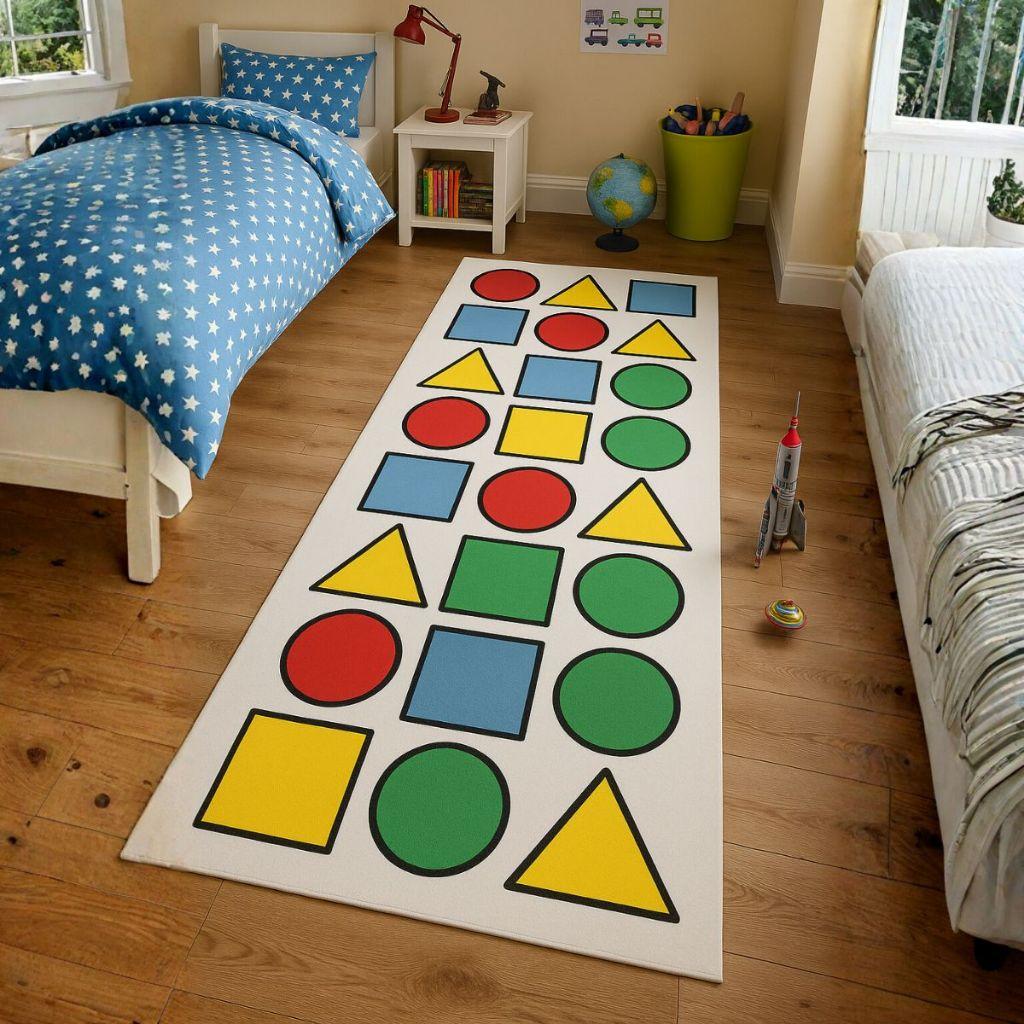 Tapete Amarelinha Infantil Psicomotor 77x200 Cm Em Lona Reforçada Para Brincar E Aprender