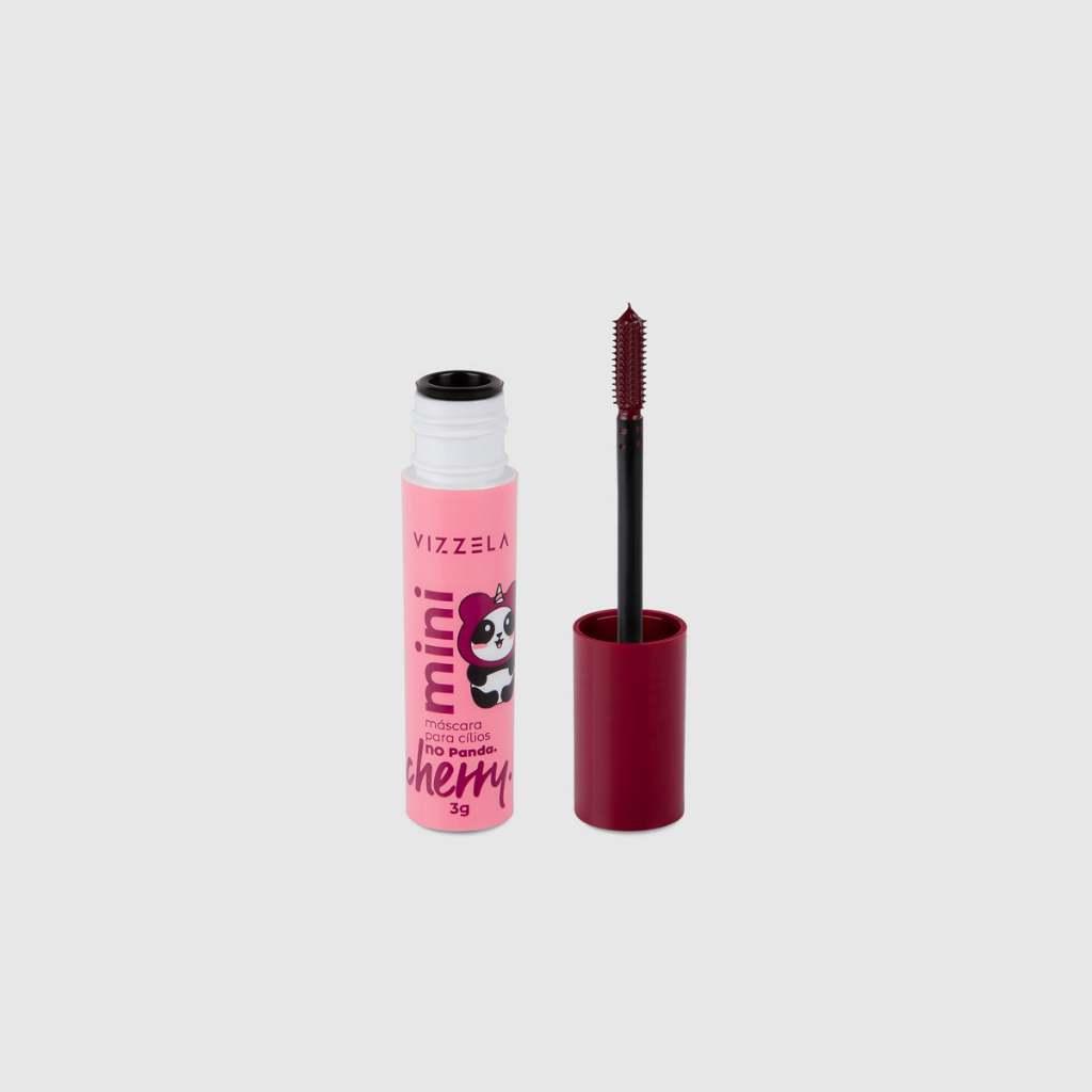 Mini Máscara Para Cílios No Panda Cherry Bordô Peel Off Vegano Original Vizzela