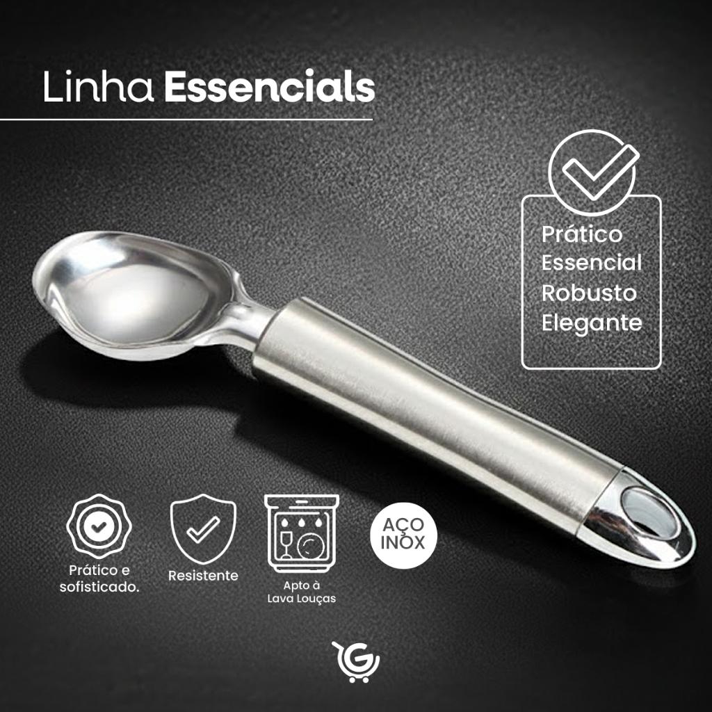 Colher De Sobremesa Açai Em Aço Inox Pegador Sobremesa Mec G Essencials