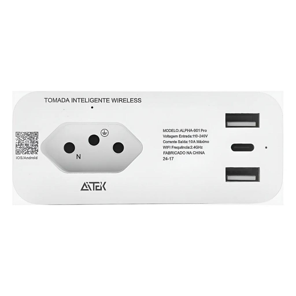 Adaptador Tomada Inteligente Conexão Wifi E Usb-c Bivolt