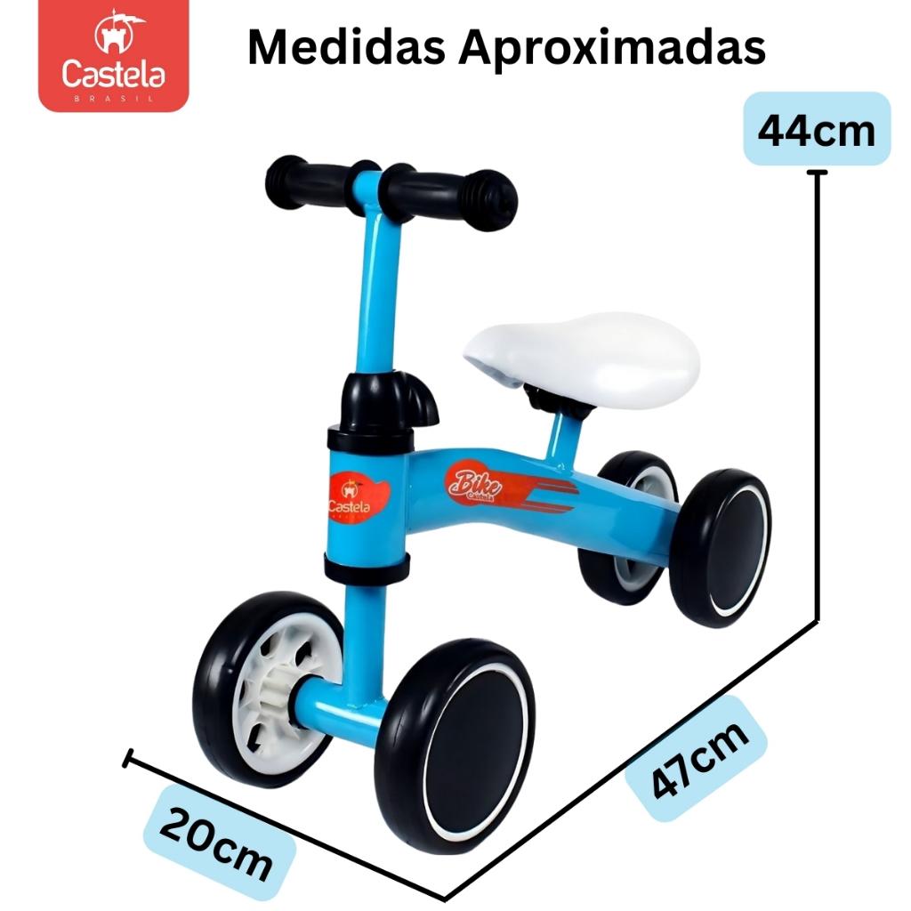 Bicicleta De Equilíbrio Infantil Até 20kg Azul - Castela