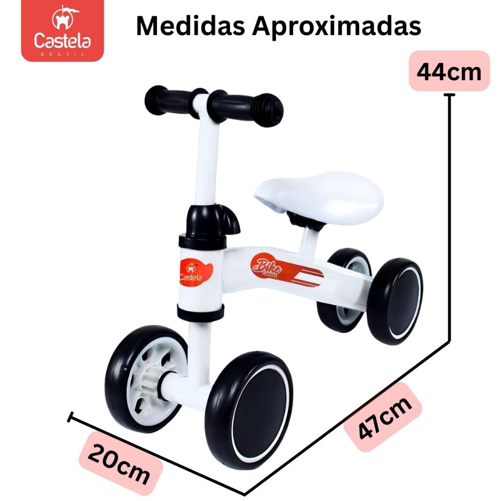 Bicicleta De Equilíbrio Infantil Até 20kg Branco - Castela