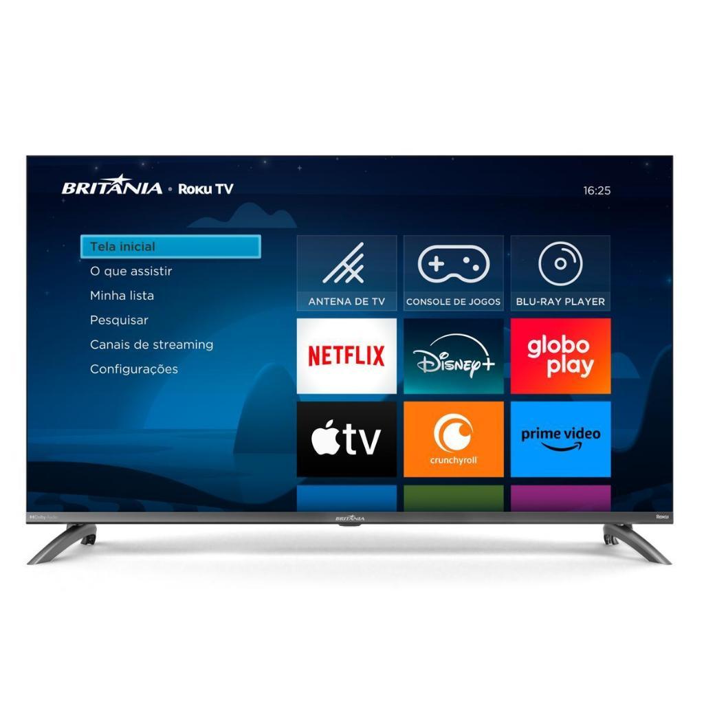 Smart TV 40 Britânia Btv40m9gr2cgb Roku TV LED Dolby Audio