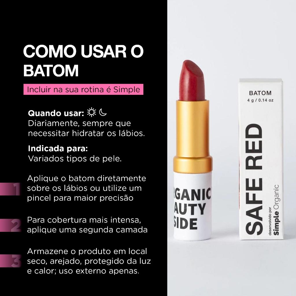 Batom Safe Red Simple Organic