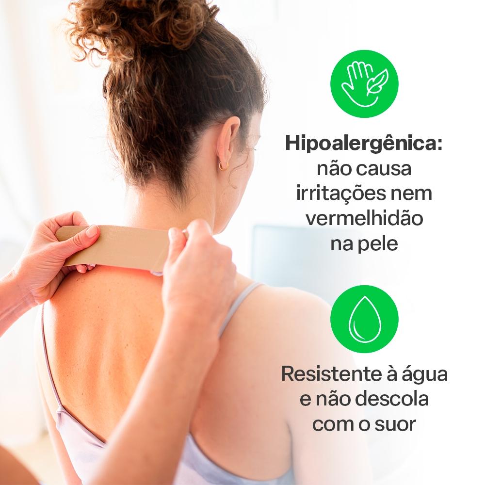Fita Kinésio Muscle Fix 5x500cm Rolo Bege Multi Saúde - Hc041
