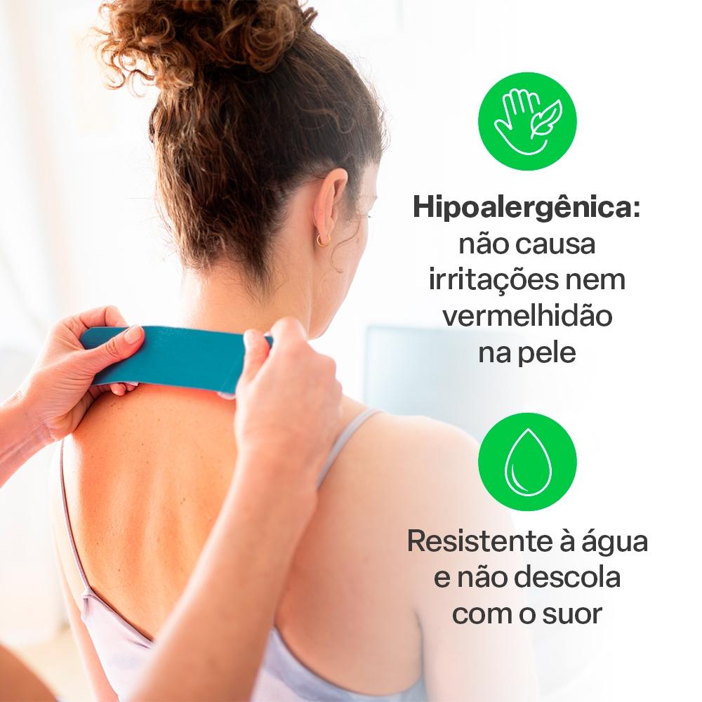 Fita Kinésio Funcional Muscle Fix 5x500cm Rolo Azul Multilaser - Hc042
