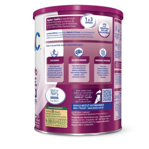 Kit 2 Fórmula Infantil Nanlac Comfor 800g