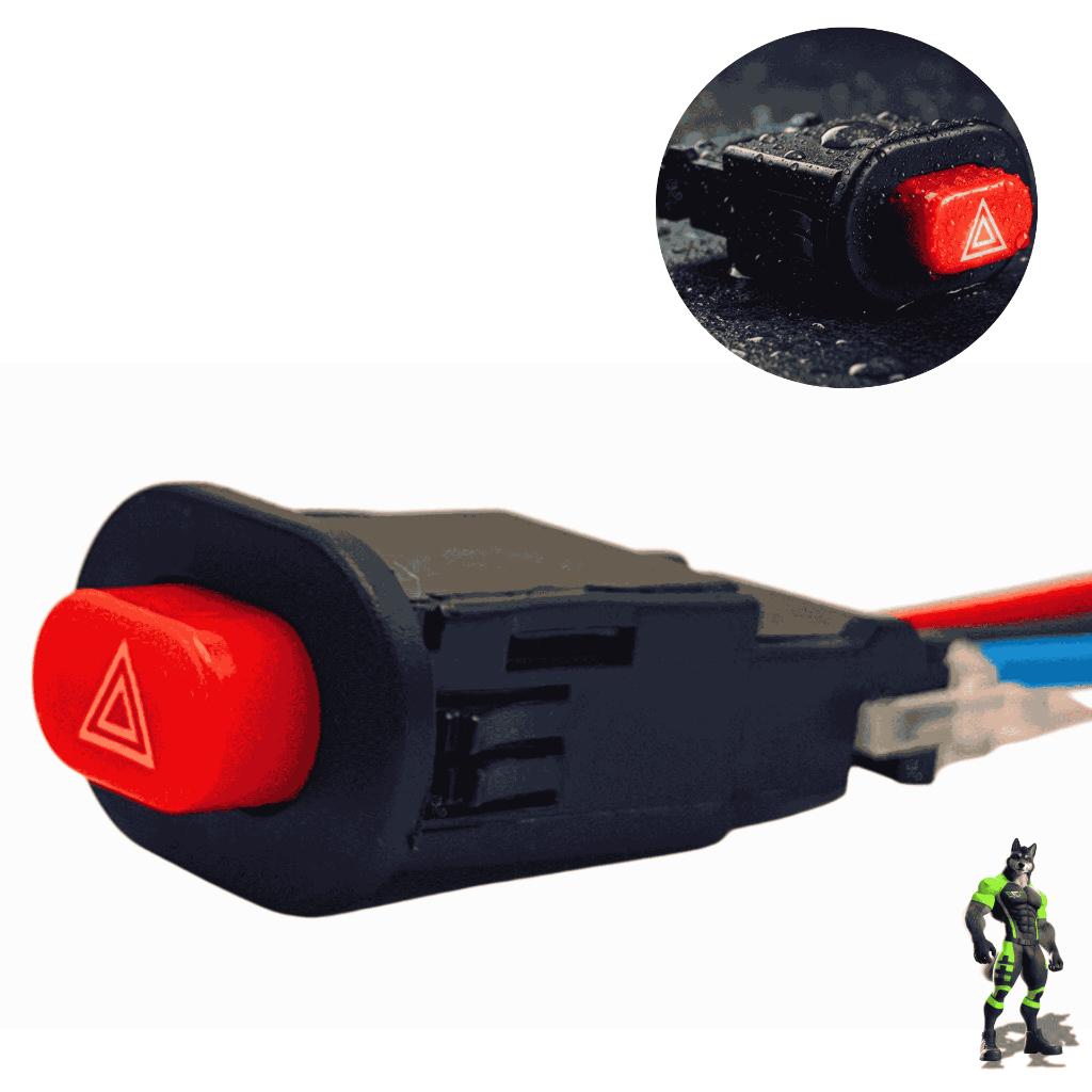 Botão Do Pisca Alerta Universal - Interruptor Moto Liga/Desliga