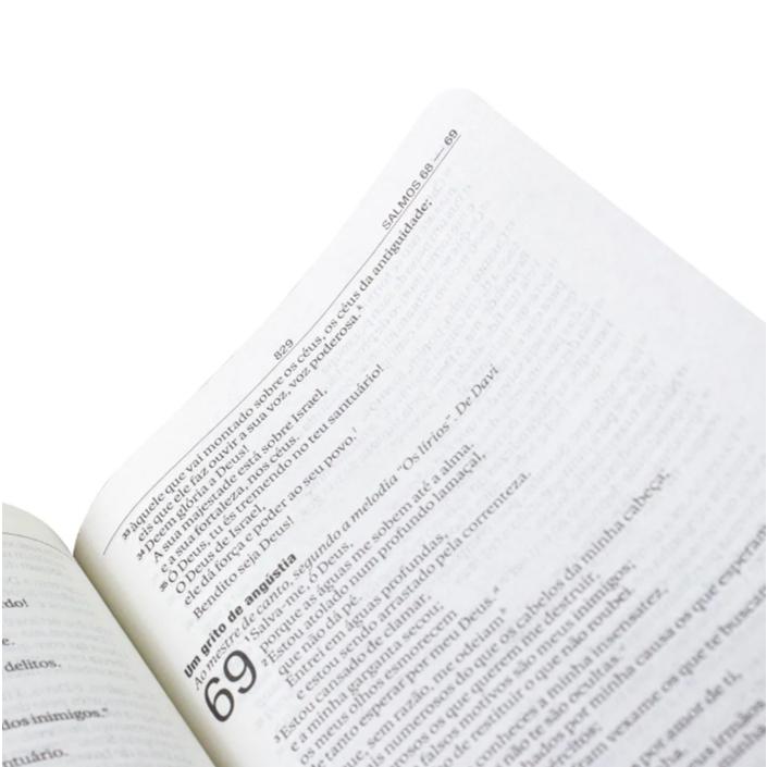 Bíblia Sagrada Média Naa Letra Grande Capa Luxo Preta