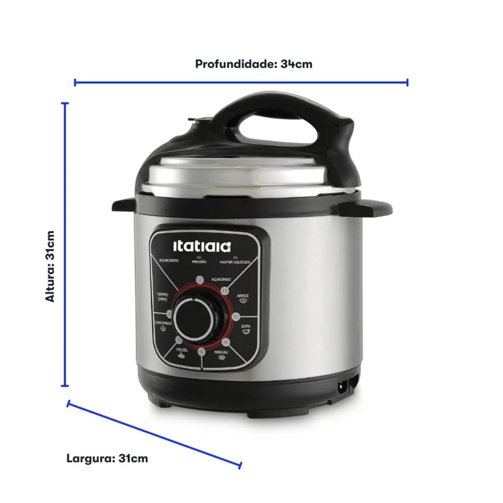 Panela De Pressão Elétrica Itatiaia Essencial 5L 900W 127V Inox