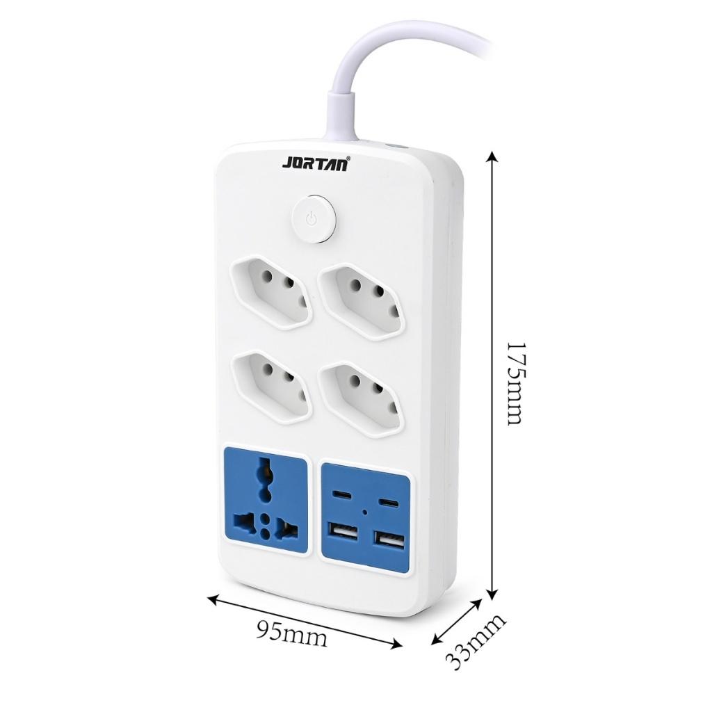 Extensão De Tomada 4 Entradas + USB E Type-c 2500w Com Proteção Contra Sobrecarga A Extensão De Tomada 4 Entradas C
