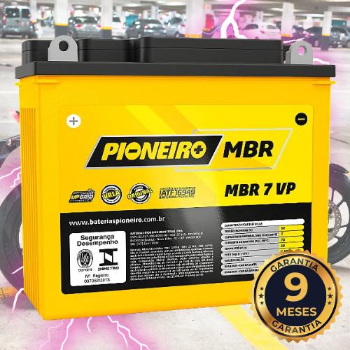 Bateria Moto Pioneiro Mbr 7 Vp 12v 7ah Cbx 200 Strada