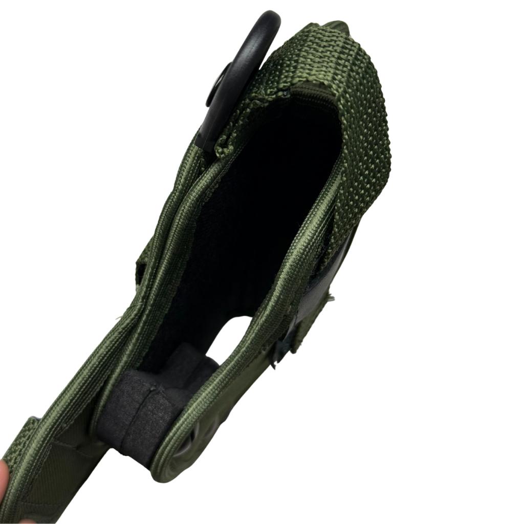 Coldre Destro (lado Direito) Panqueca Parafuso C/Porta Magazine Cintura Militar Verde
